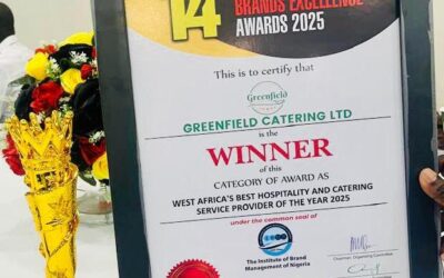 Award for Best Hospitality and Catering Service Provider 2025